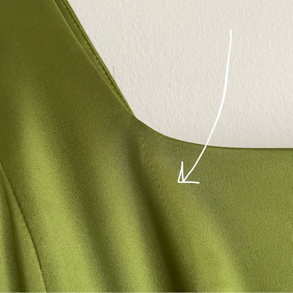 Aritzia Wilfred Shine Satin Mini Dress in Succulent Green NWT - Picture 10 of 12